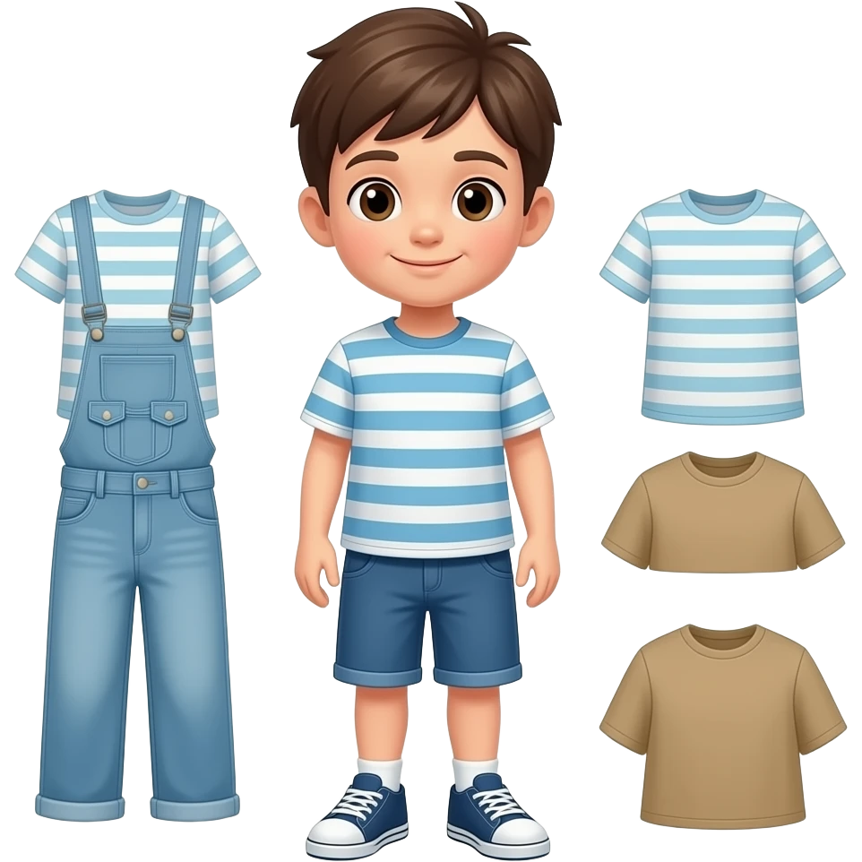 Boy paper doll clothes emoji