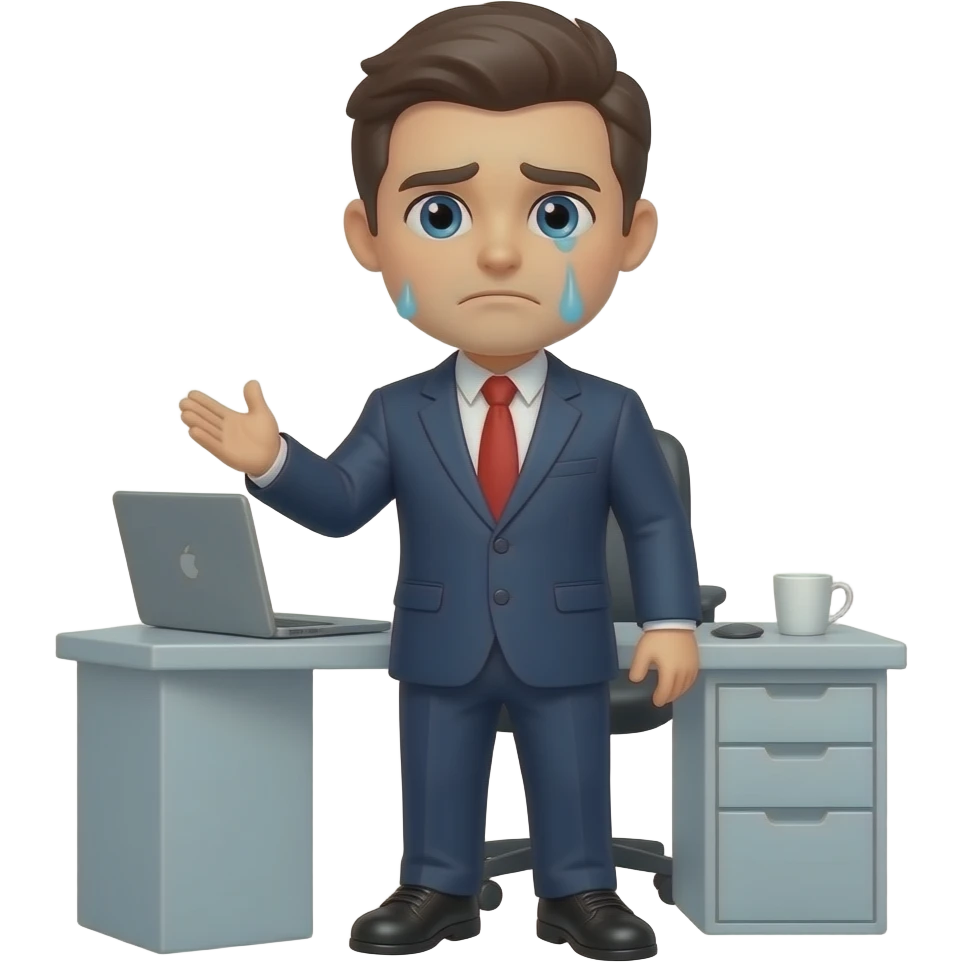 clock out with tired face emoji