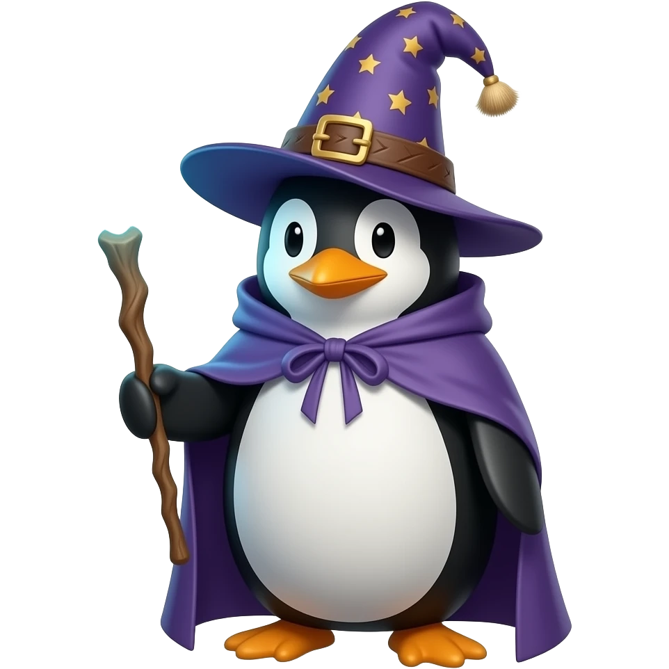 Penguin Wizard emoji