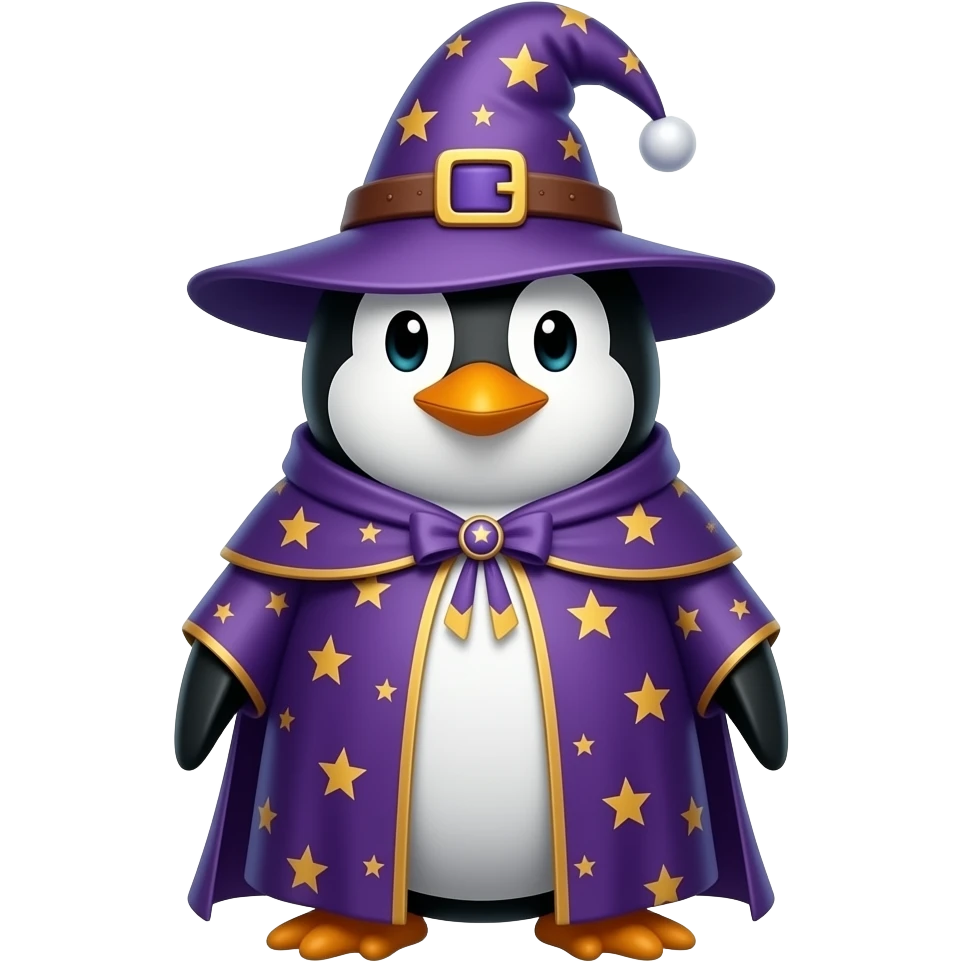 Penguin Wizard emoji