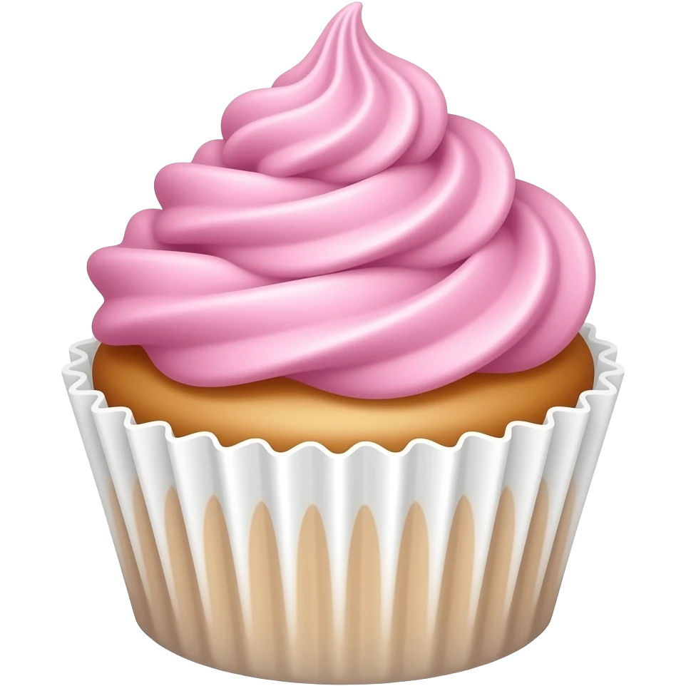 Cupcake with pink icing emoji