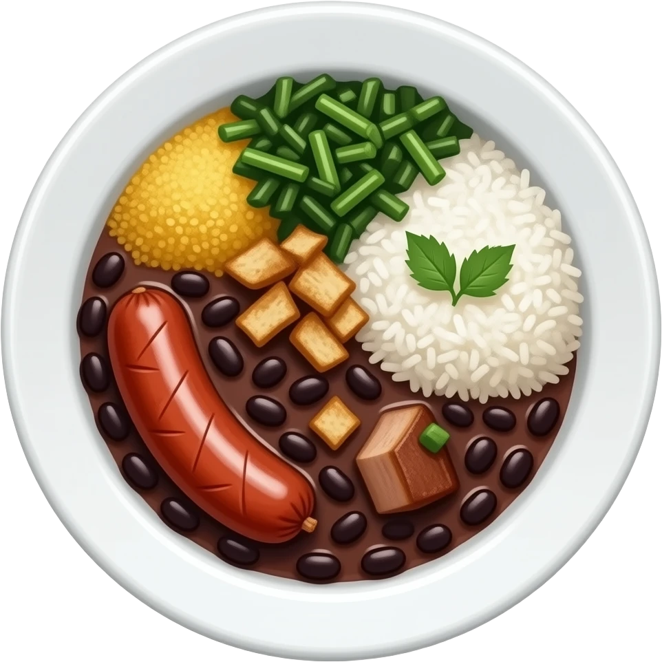 iOS emoji, Brazilian feijoada: black bean stew with pork and sausage ...