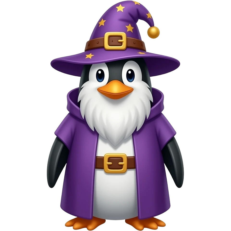 Penguin Wizard emoji
