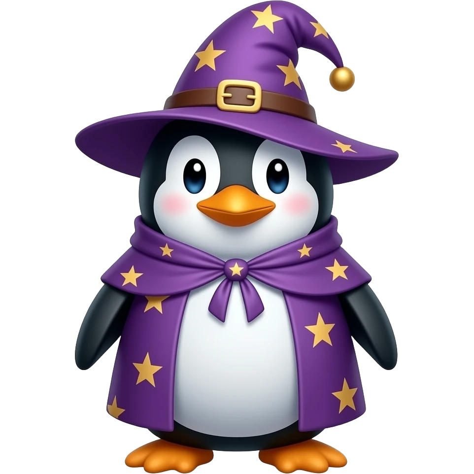 Penguin Wizard emoji