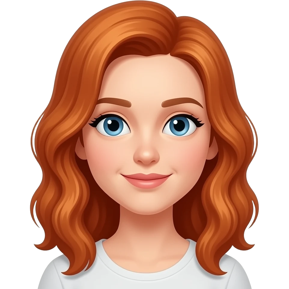 wavy red hair emoji