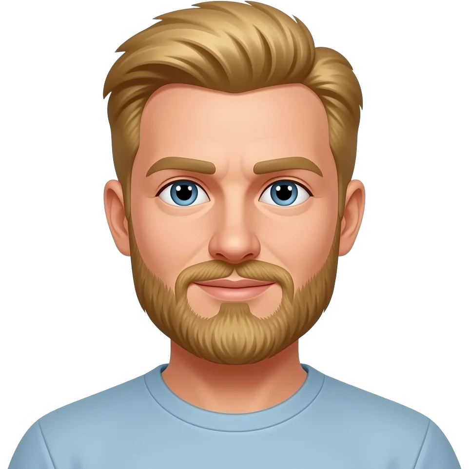 strategy blond hair man with blond beard emoji