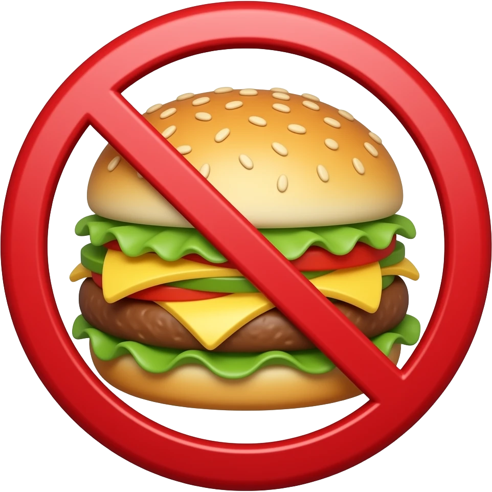 prohibida la comida emoji