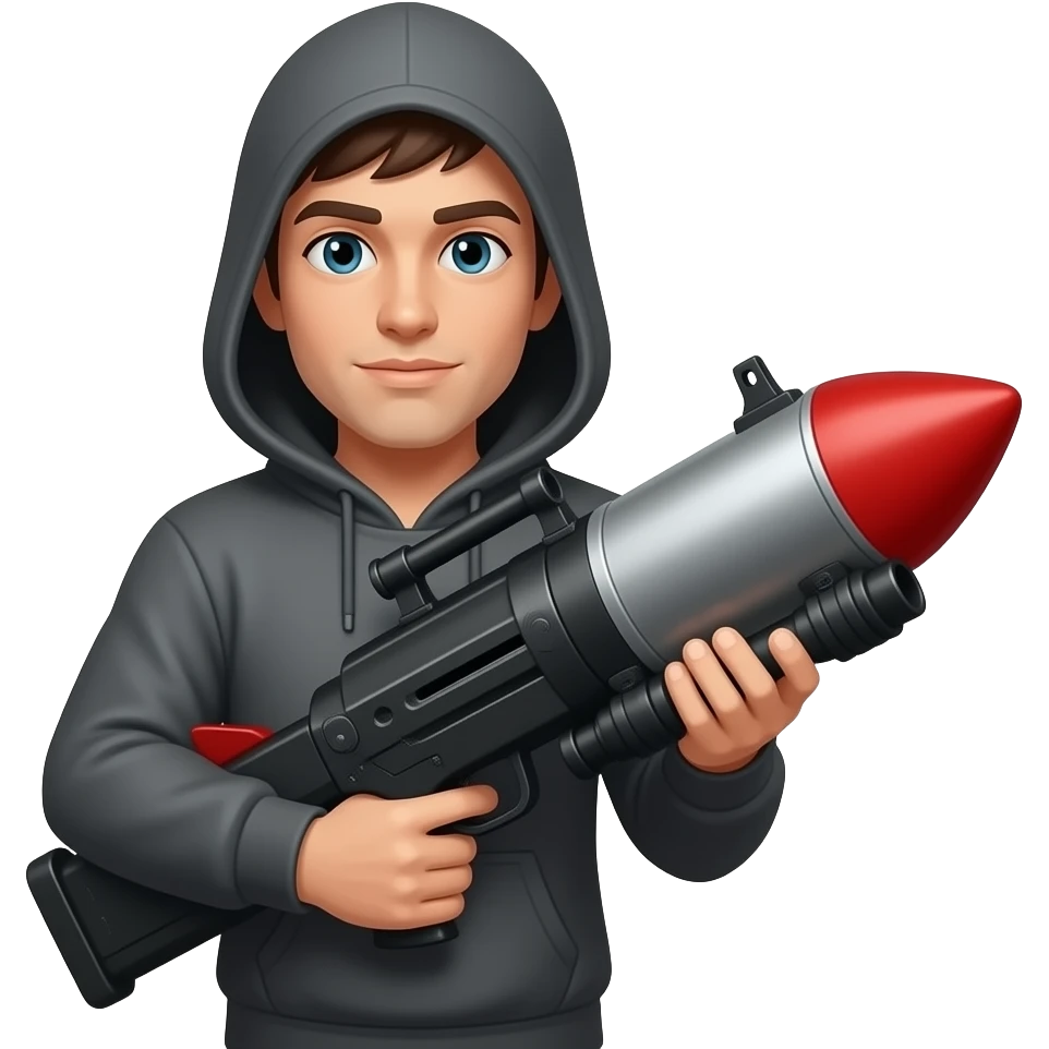 Je veut un emojis avec un lance rocket et une cagoule emoji