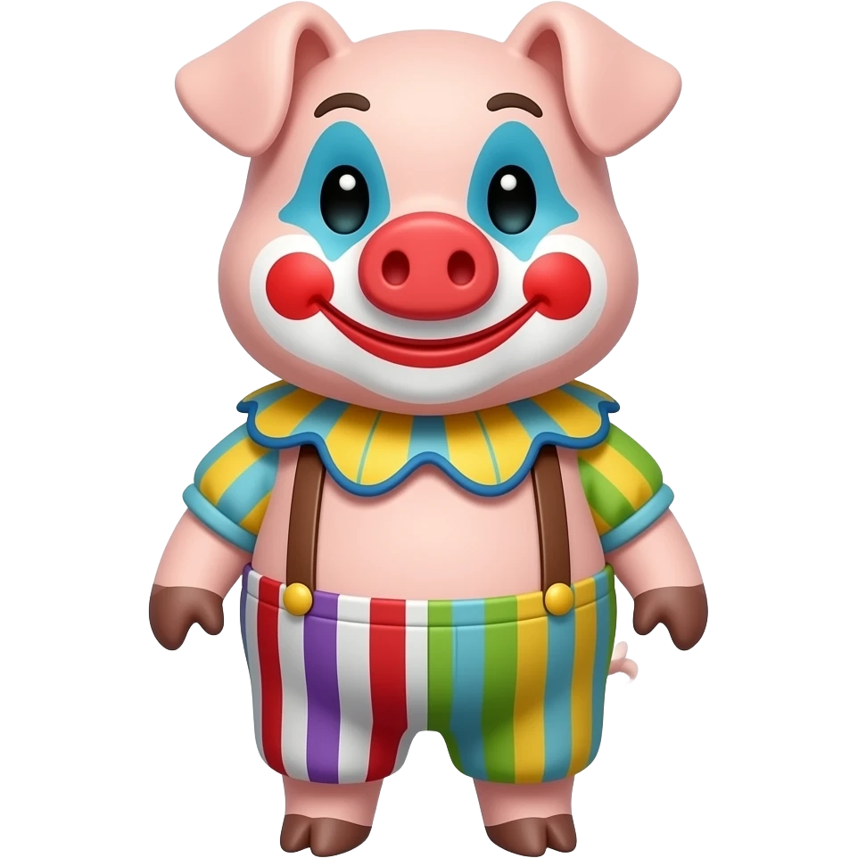 pig emoji with clown makeup emoji