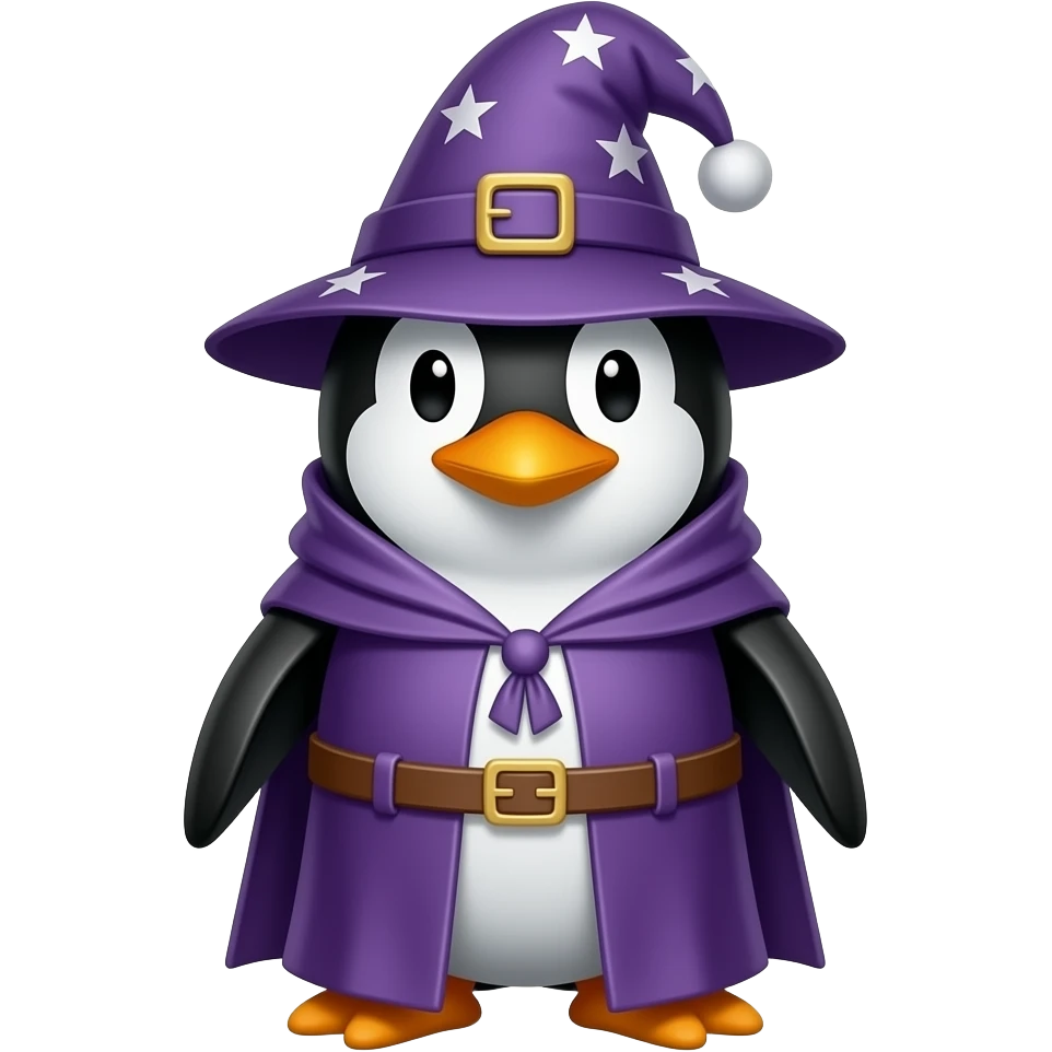 Penguin Wizard emoji