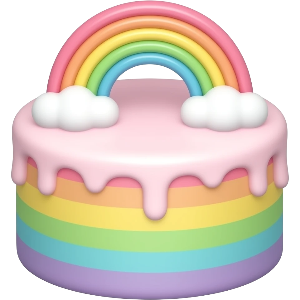 pastel rainbow cake emoji