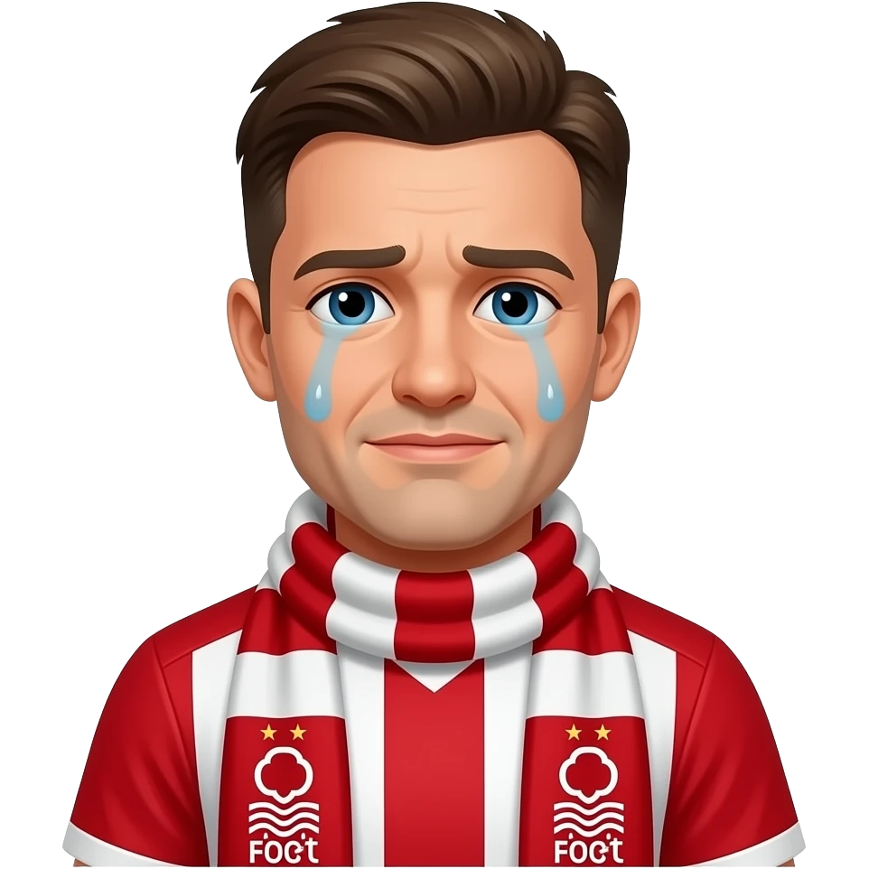 crying nottingham forest football fan emoji