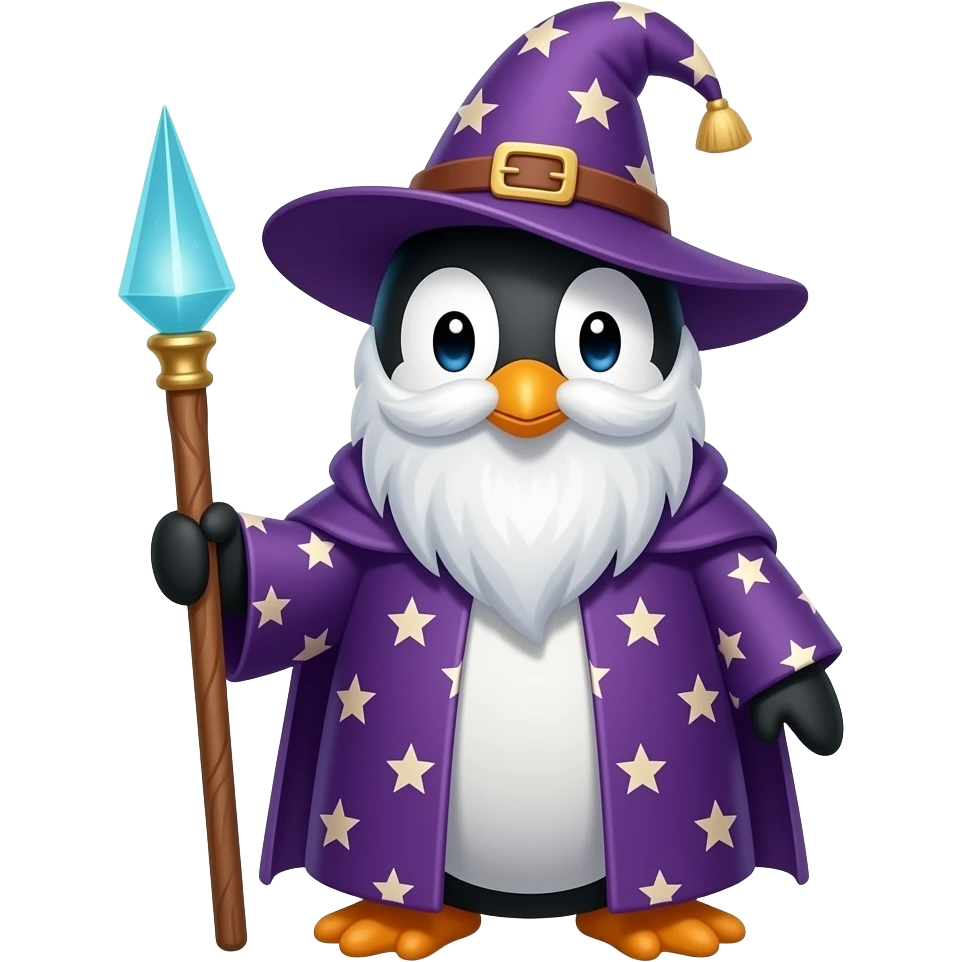 Penguin Wizard emoji