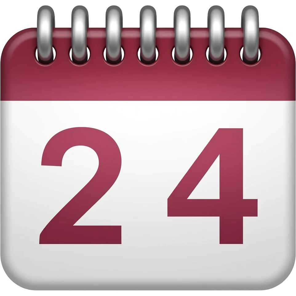 darker burgundy calendar emoji