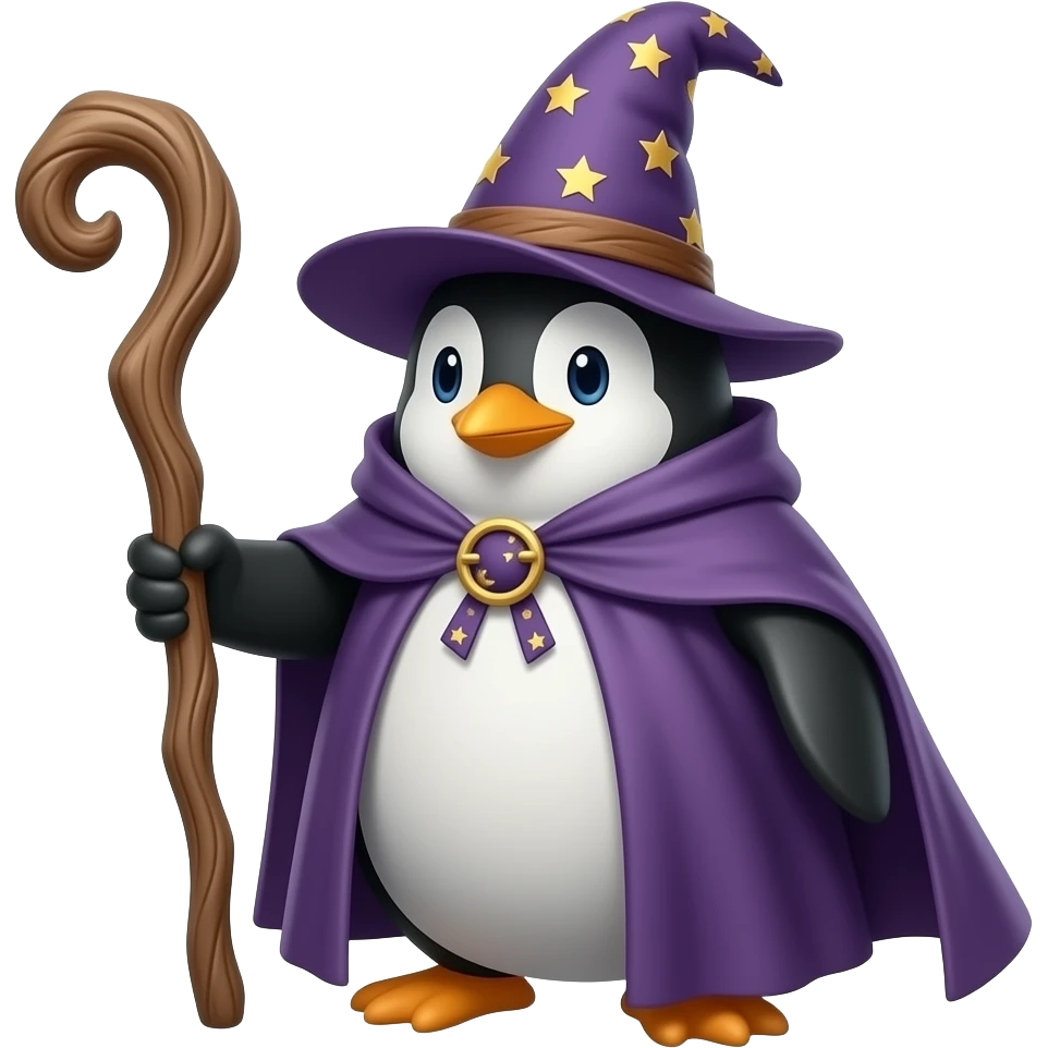 Penguin Wizard emoji