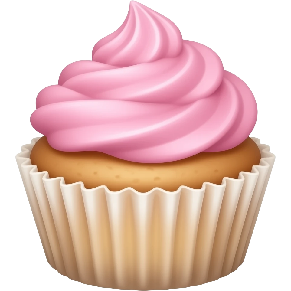 Cupcake with pink icing emoji