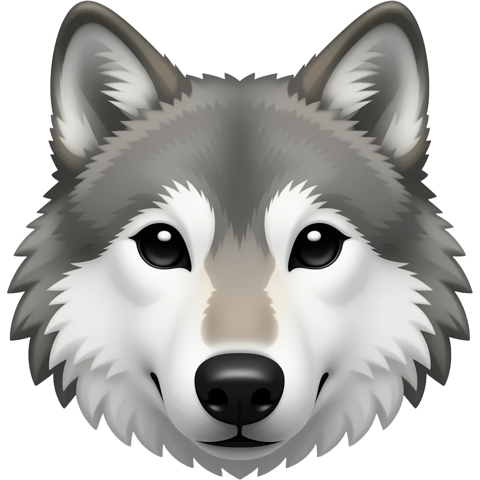 wolf head synthwave emoji