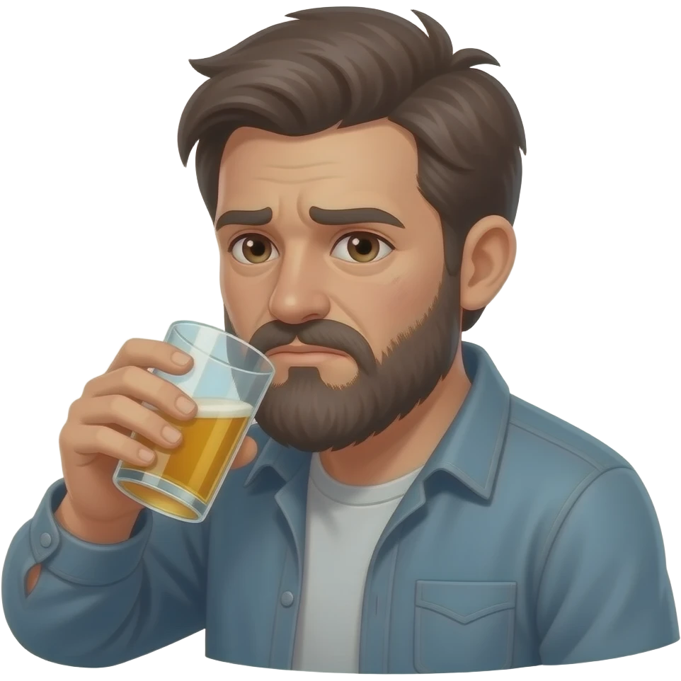 homeless man drinking alcohol emoji