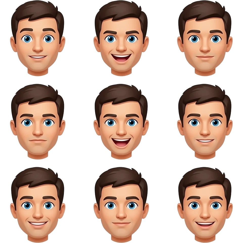 Create the image of the different expression emoji
