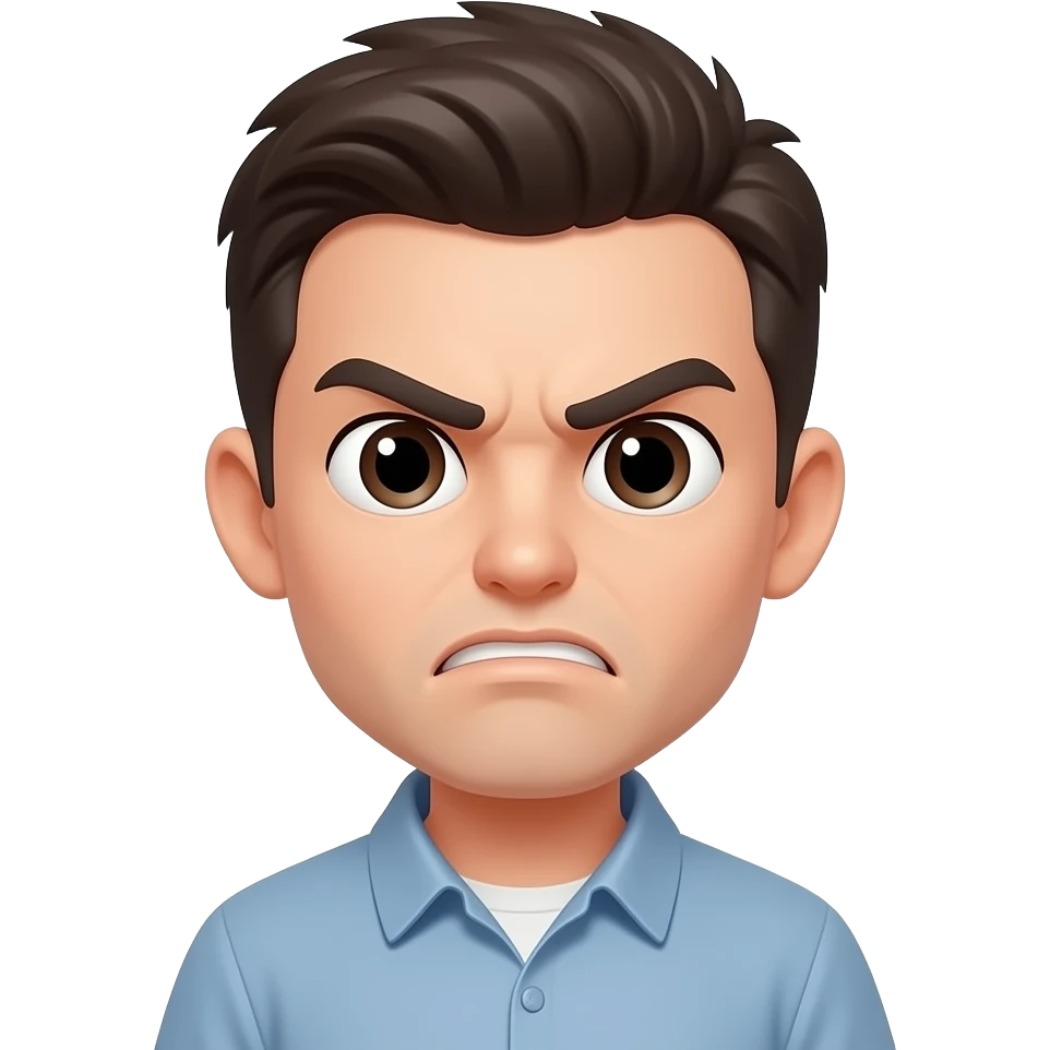 Angry cute emoji
