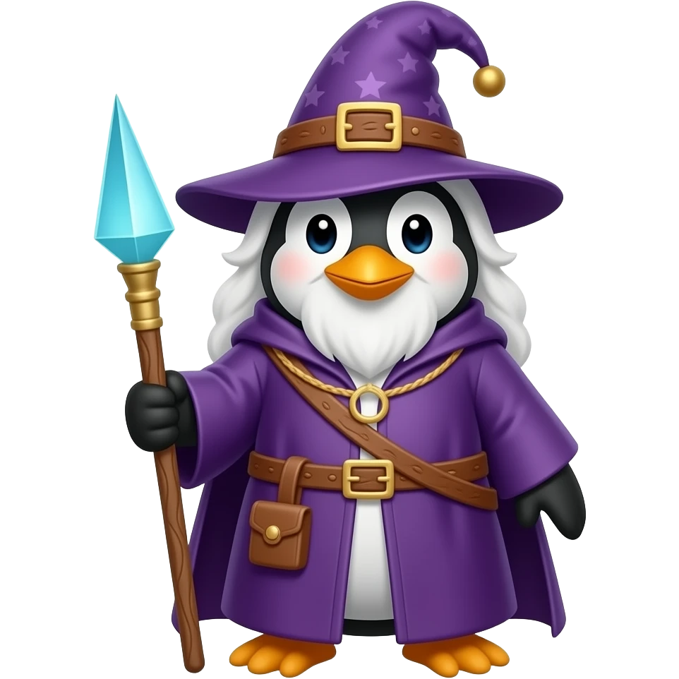 Penguin Wizard emoji