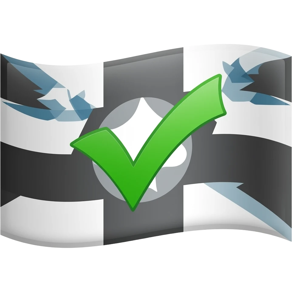 cross checkerd flag emoji