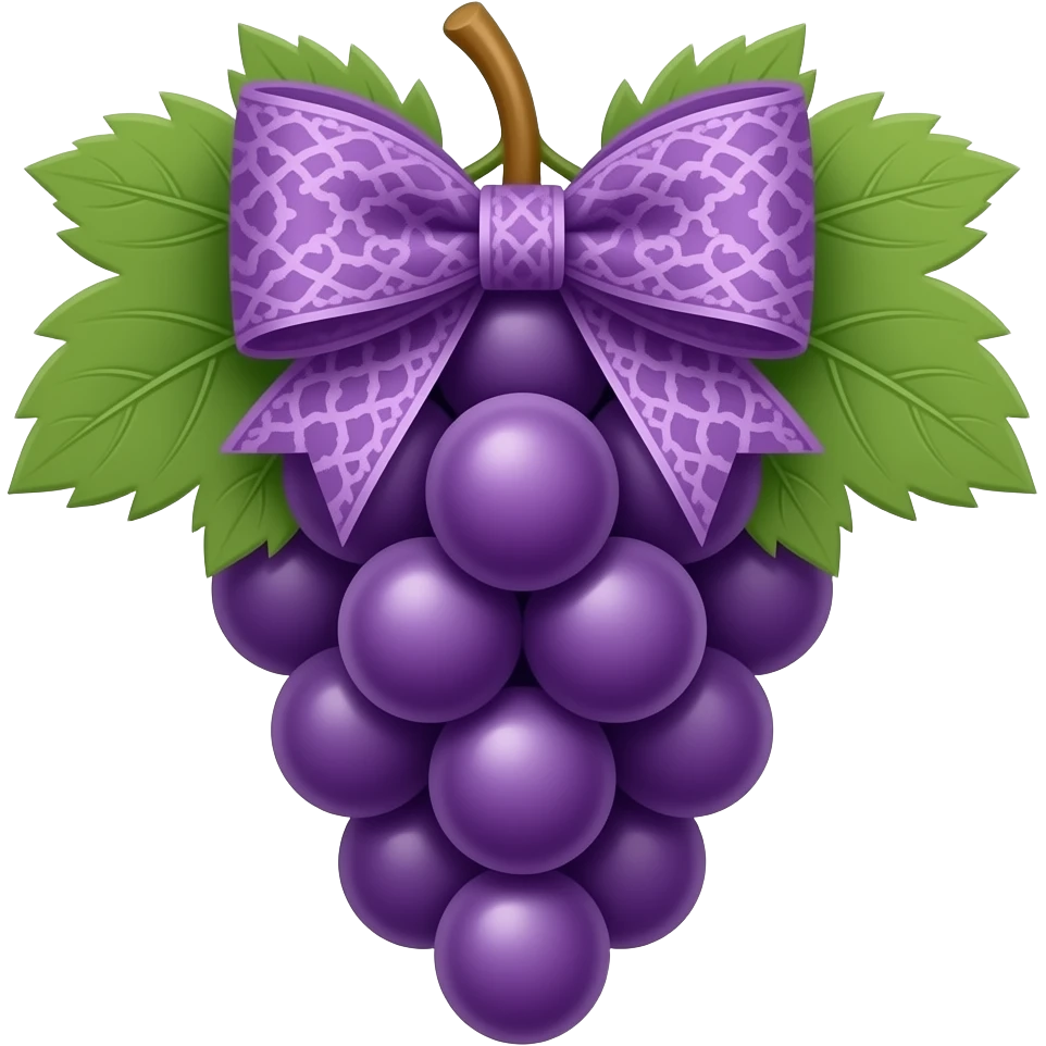 grape pattent purple bow lace coquette bow emoji