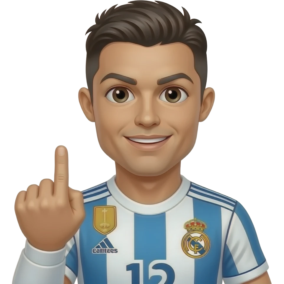 رونالدو با 🖕 emoji