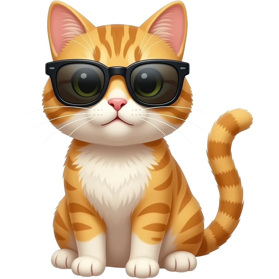 Cat wearing sunglasses emoji