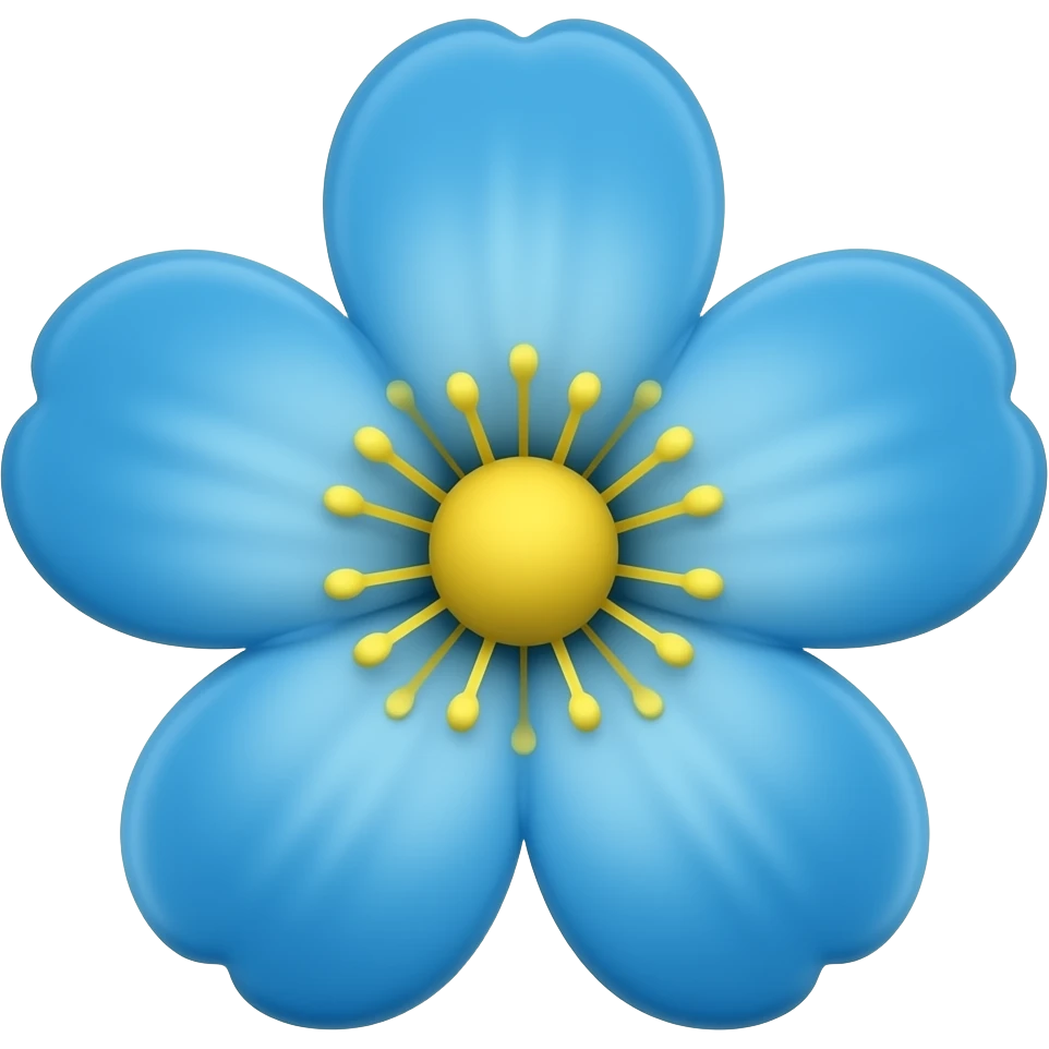 Blue flower emoji emoji