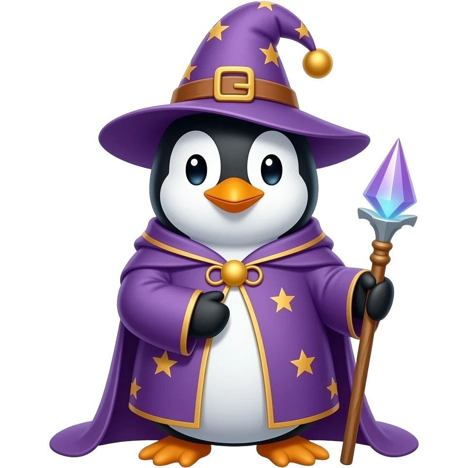 Penguin Wizard emoji