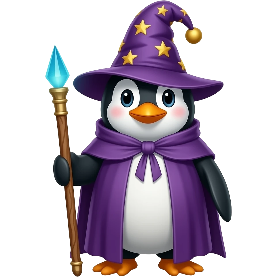 Penguin Wizard emoji