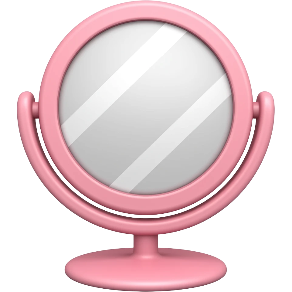 Pink pastel makeup mirror emoji