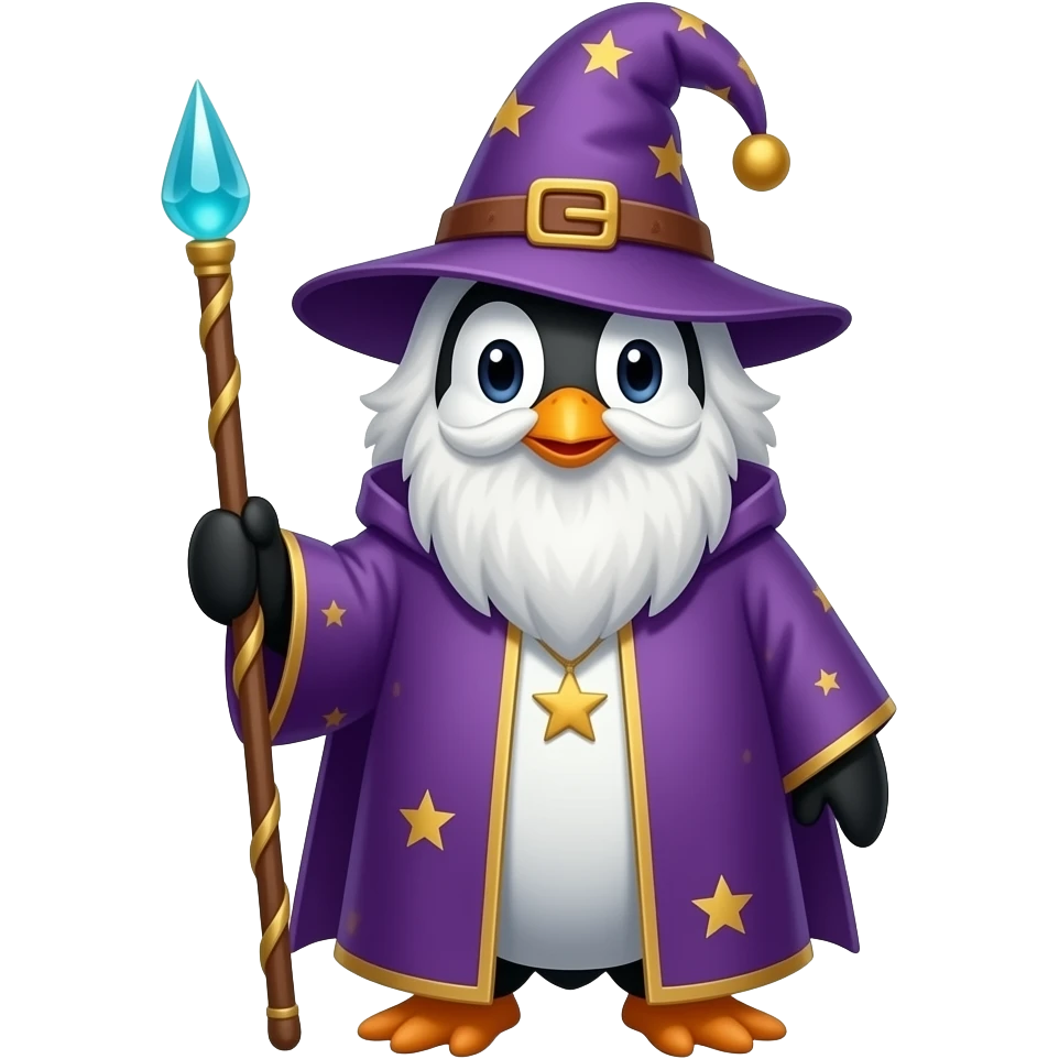 Penguin Wizard emoji