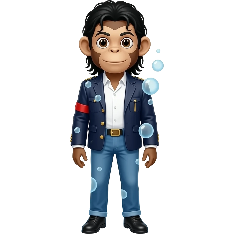 Michael Jackson with his monkey bubbles emoji