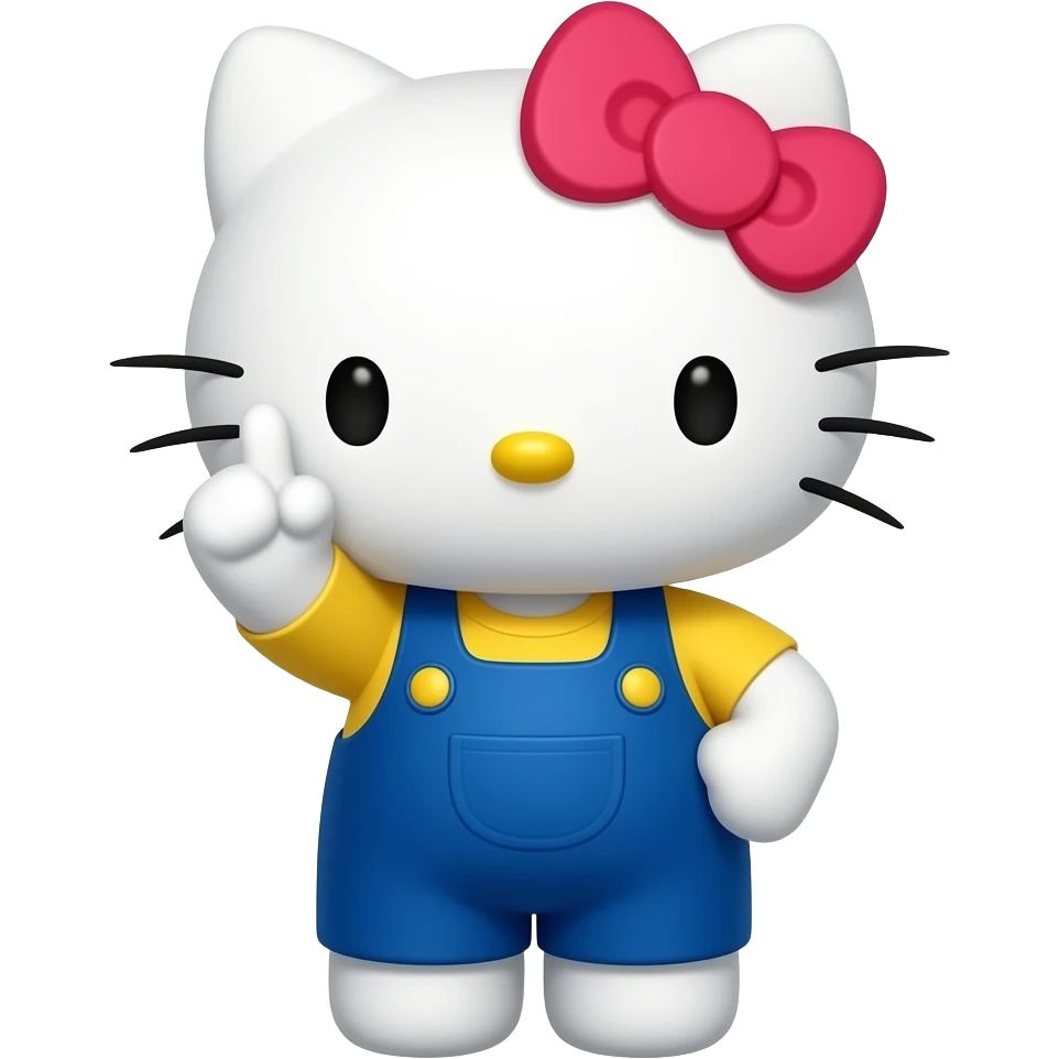Hello kitty doing this 🤙🤙 emoji