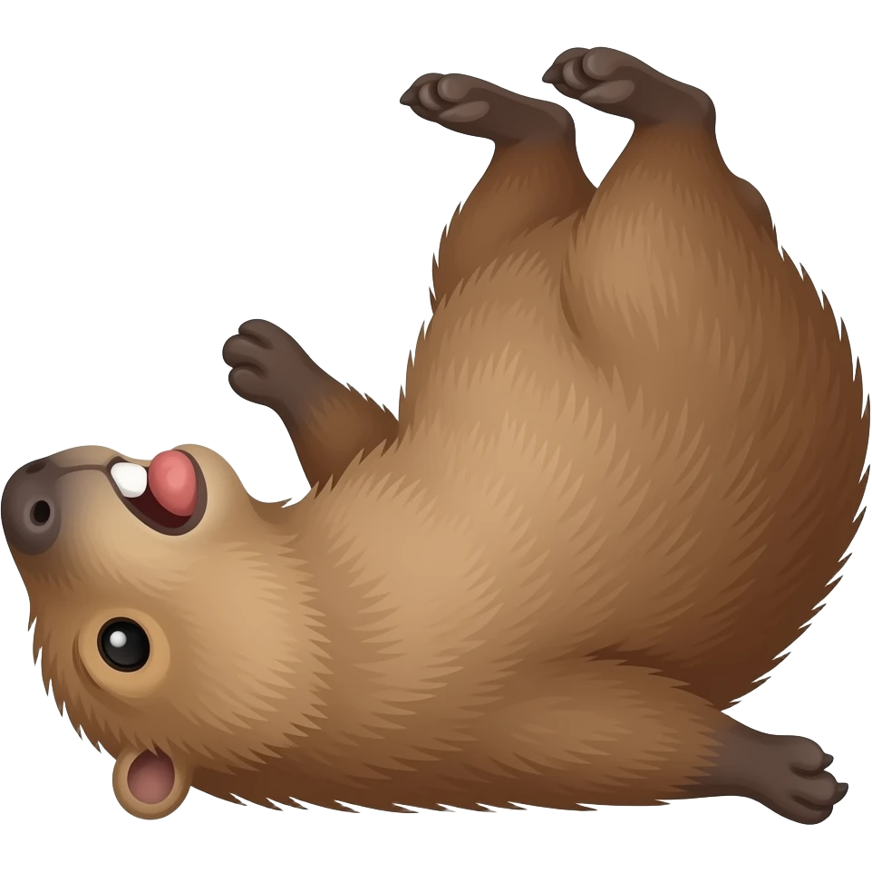 Capybara flipping emoji