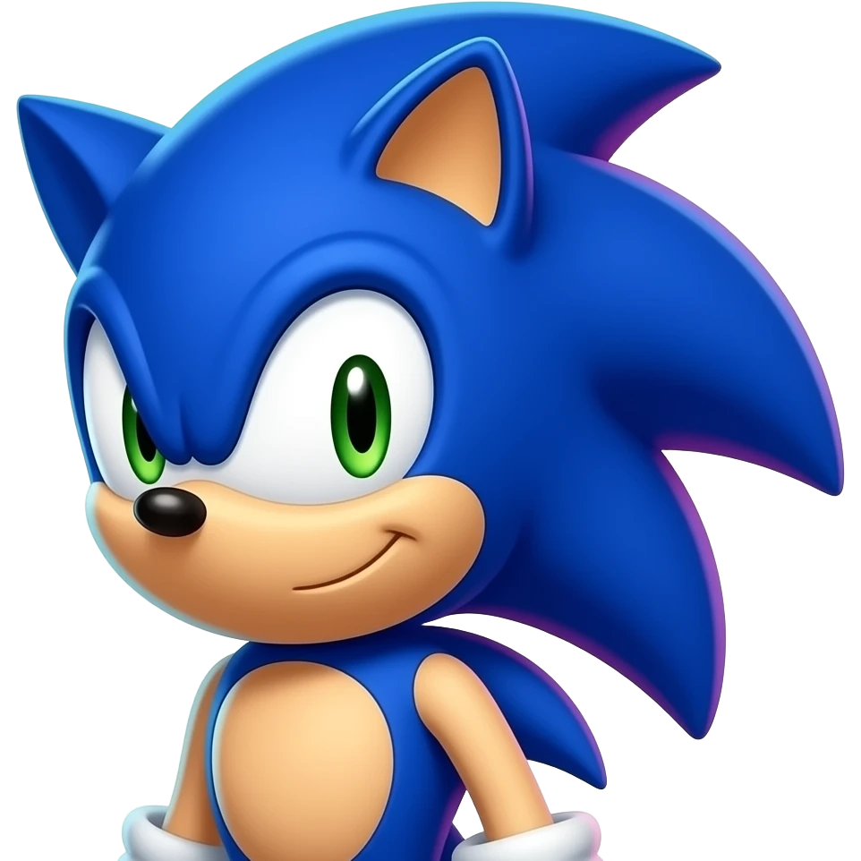 Heavy Neon colour Sonic emoji