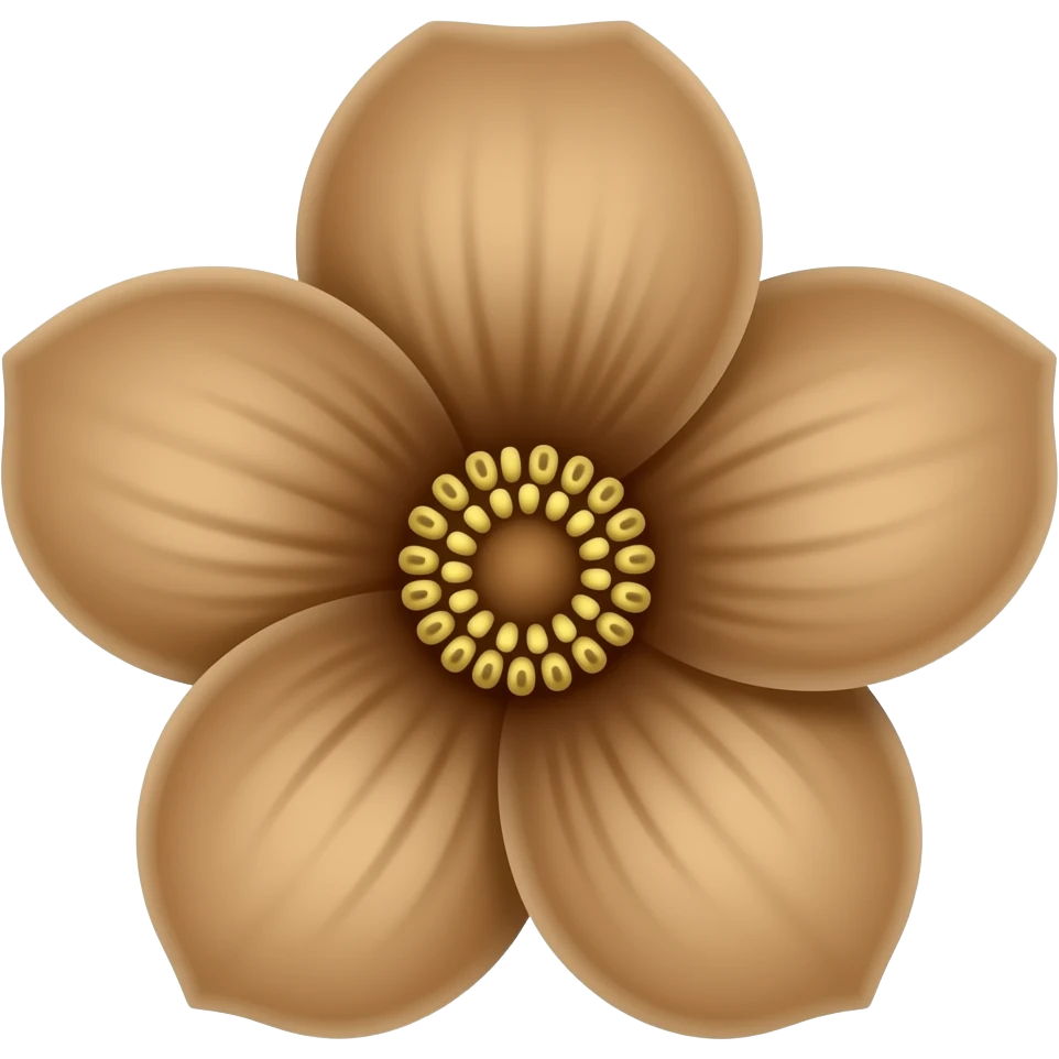 Brown flower emoji