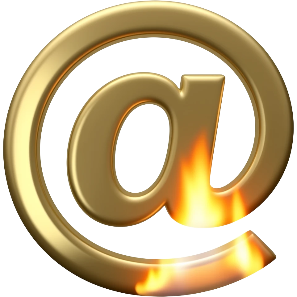 burning "copyright" emoji