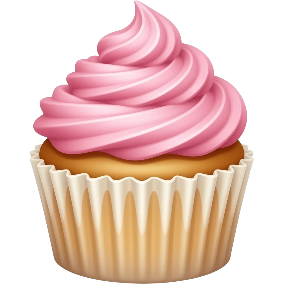 Cupcake with pink icing emoji