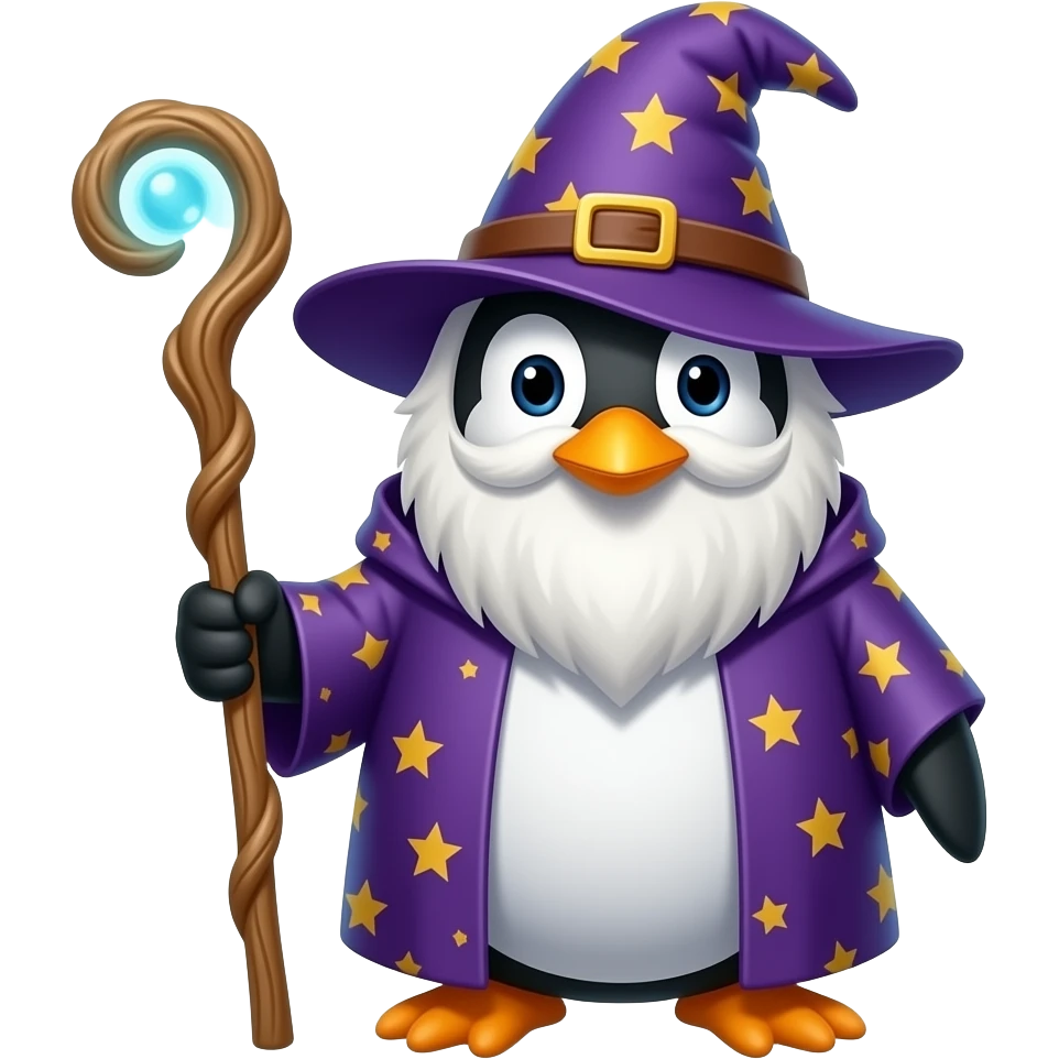 Penguin Wizard emoji