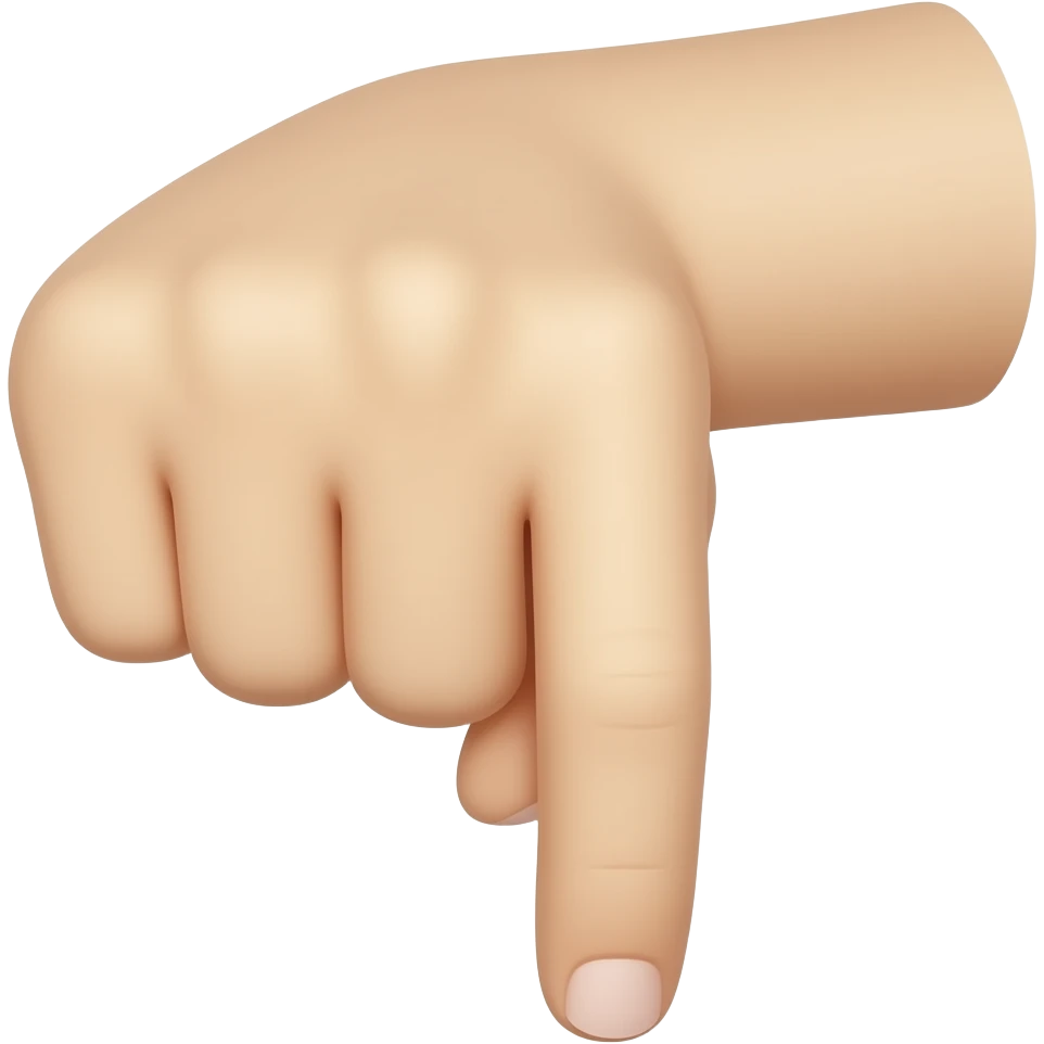 middle finger pointed down emoji
