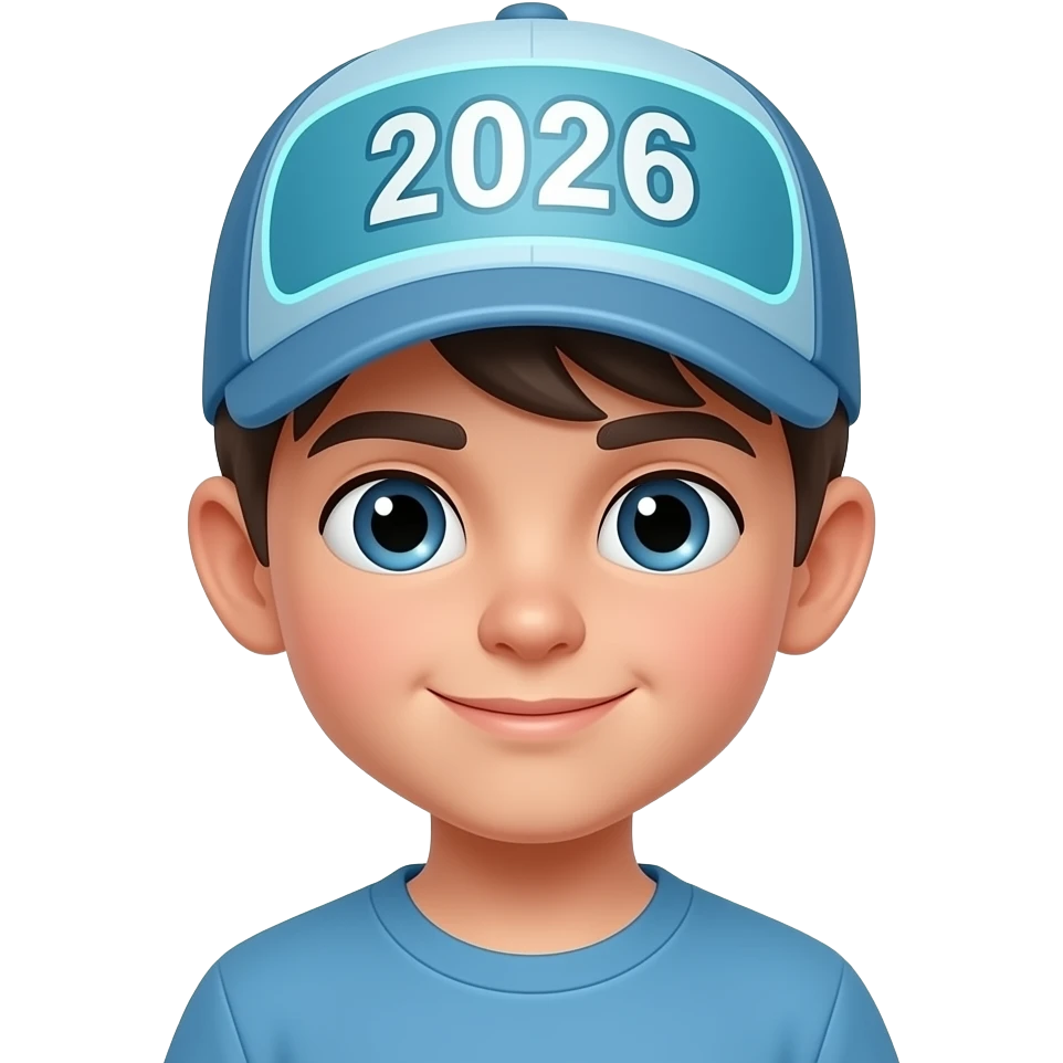 chico con gorra de 2026 emoji