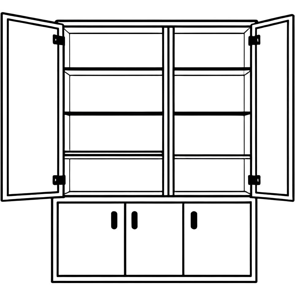 Empty open cabinets  emoji