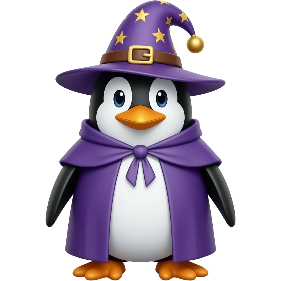 Penguin Wizard emoji