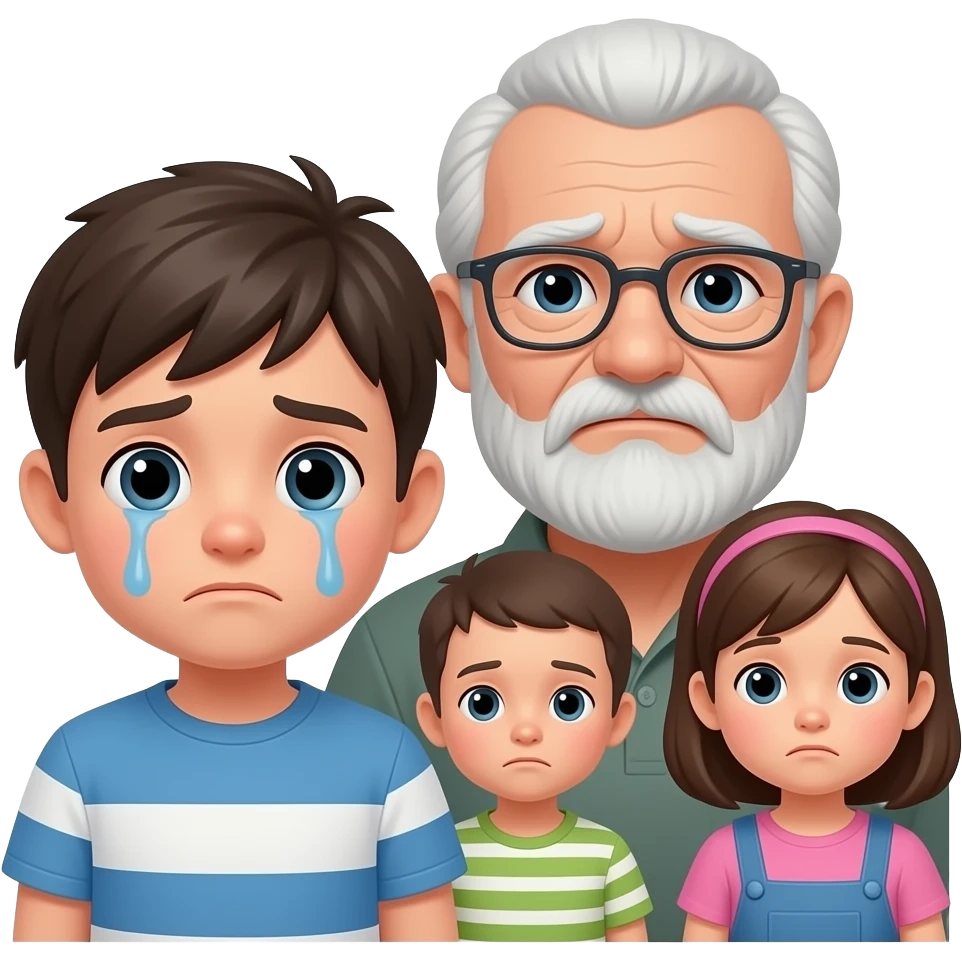 فتى حزن  عائلة  جد حزن emoji
