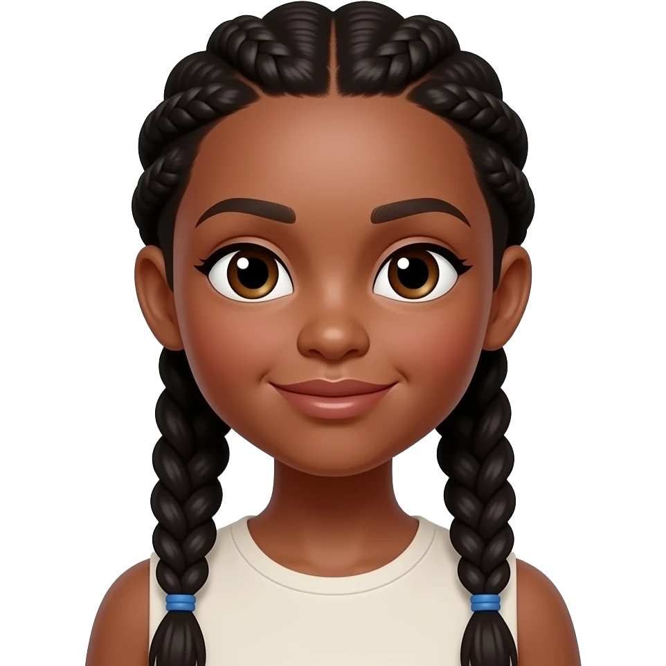 Black girl with braids emoji