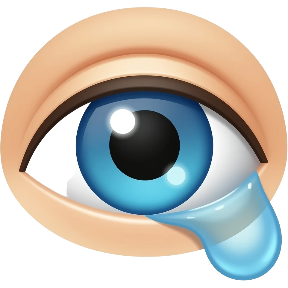Olho com lágrima emoji