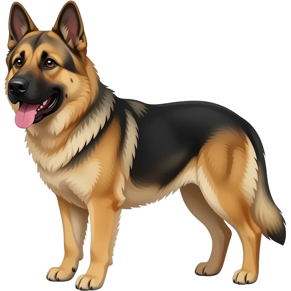 Anatolian shepherd dog tan and black emoji